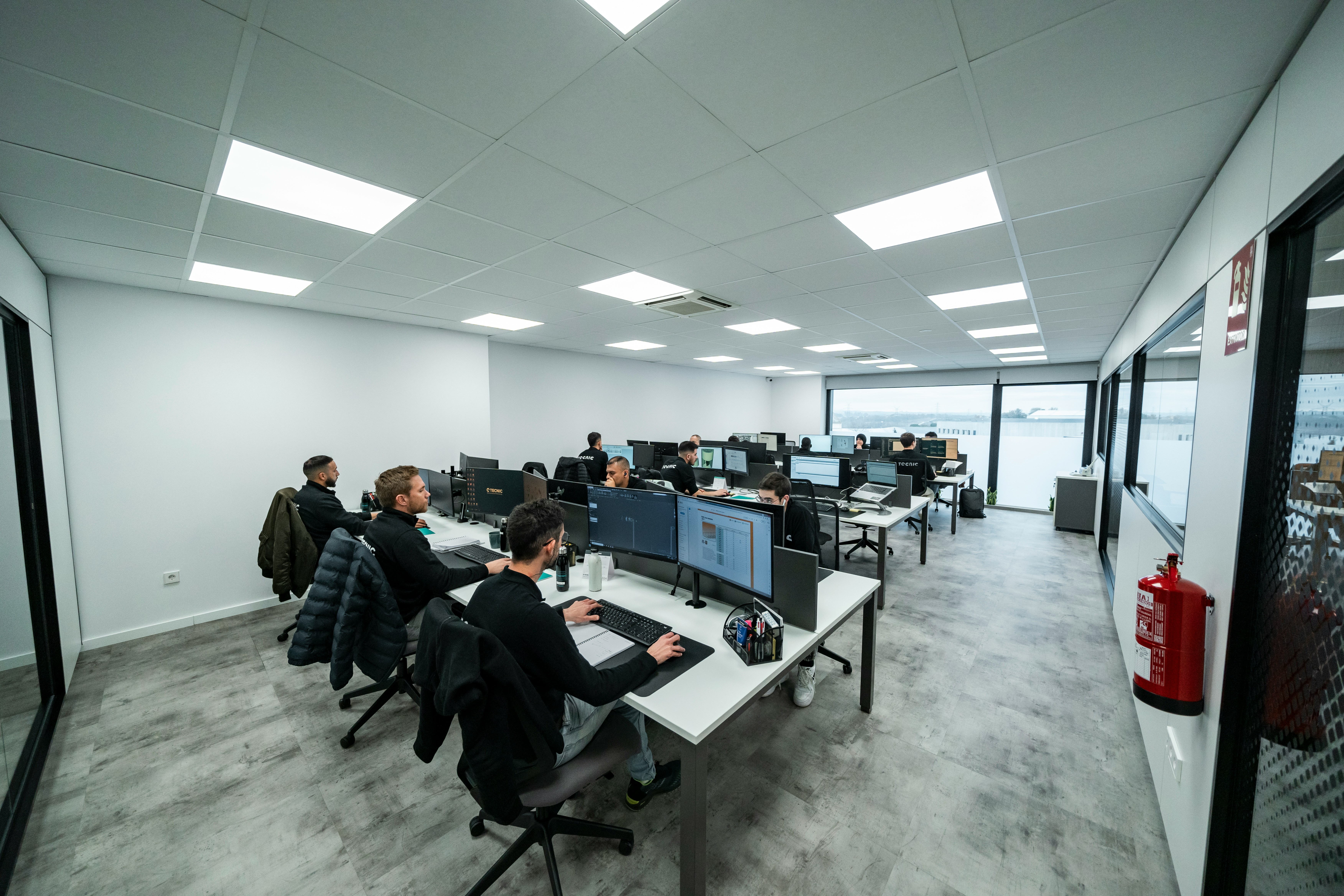 Technical team implementing AI solutions
